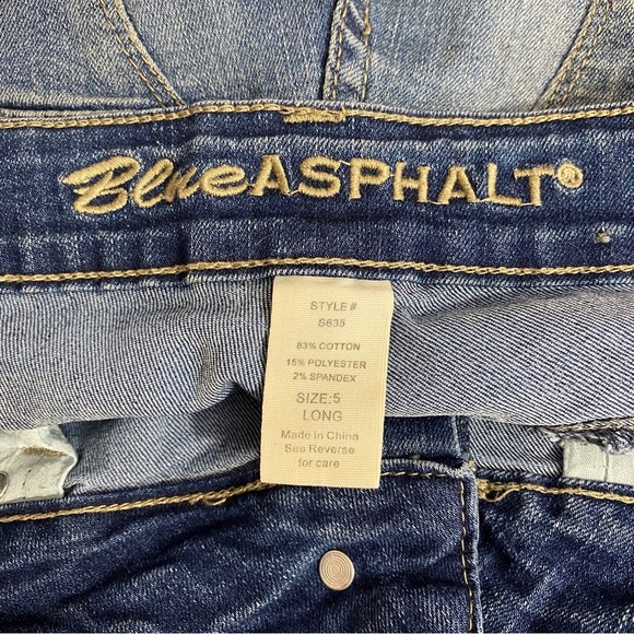 BLUE ASPHALT Uptown slightly distressed skinny jeans long length 5 - Picture 7 of 10